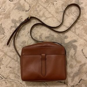 Fossil camera style leather crossbody bag